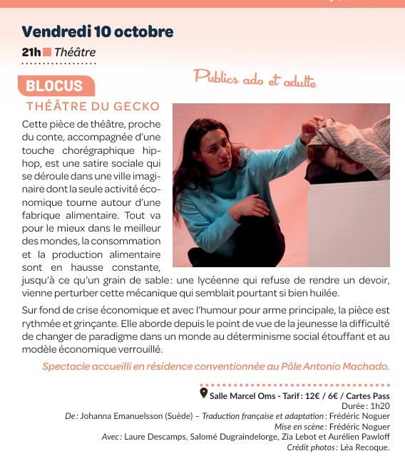 présentation du spectacle