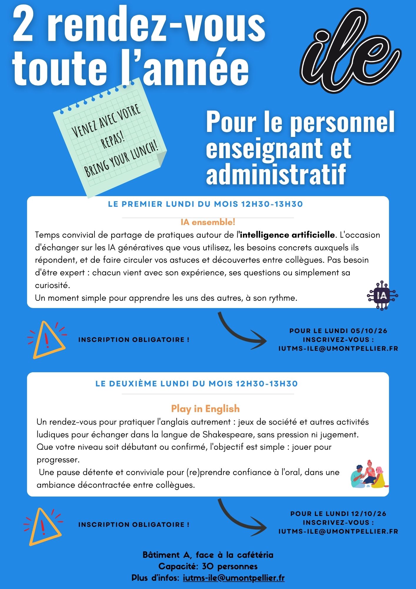 Calendrier événements