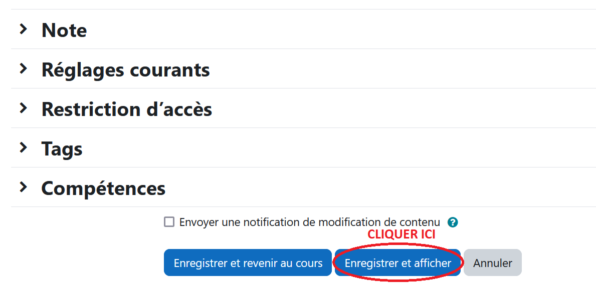 Enregistrer et afficher
