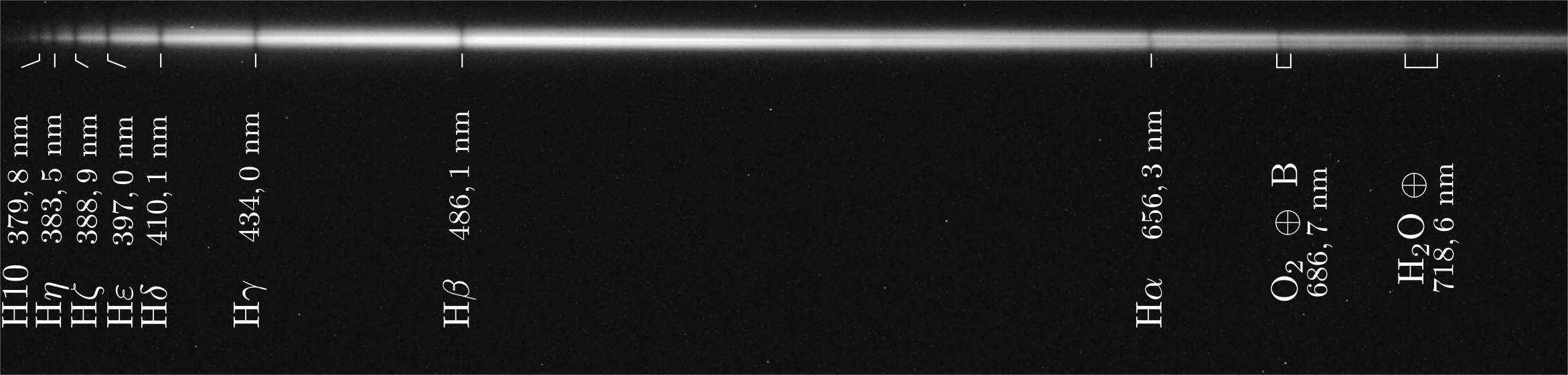 Spectrogramme de theta Leo annoté