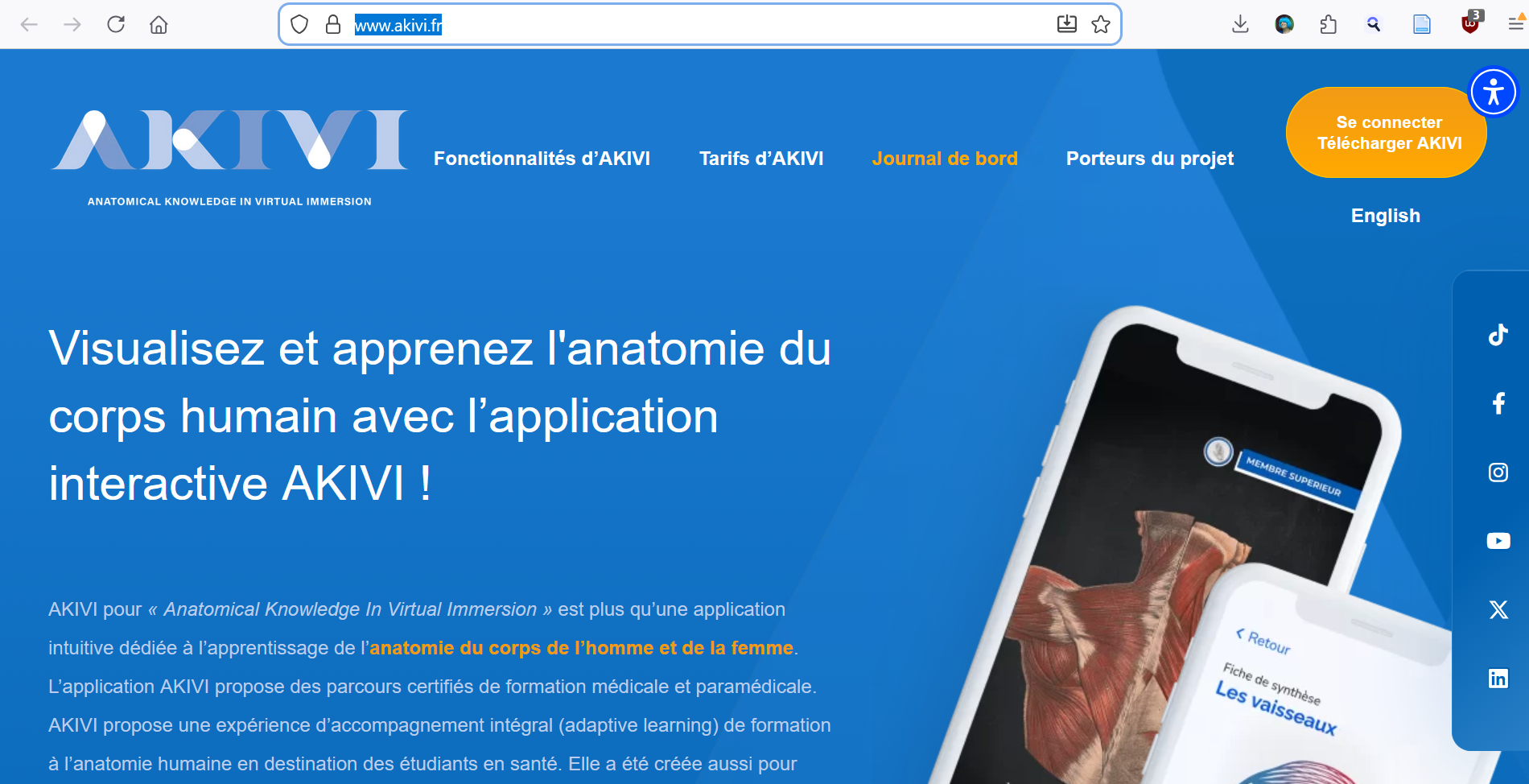 page accueil site