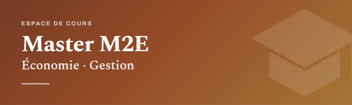 Master M2E Economie Gestion